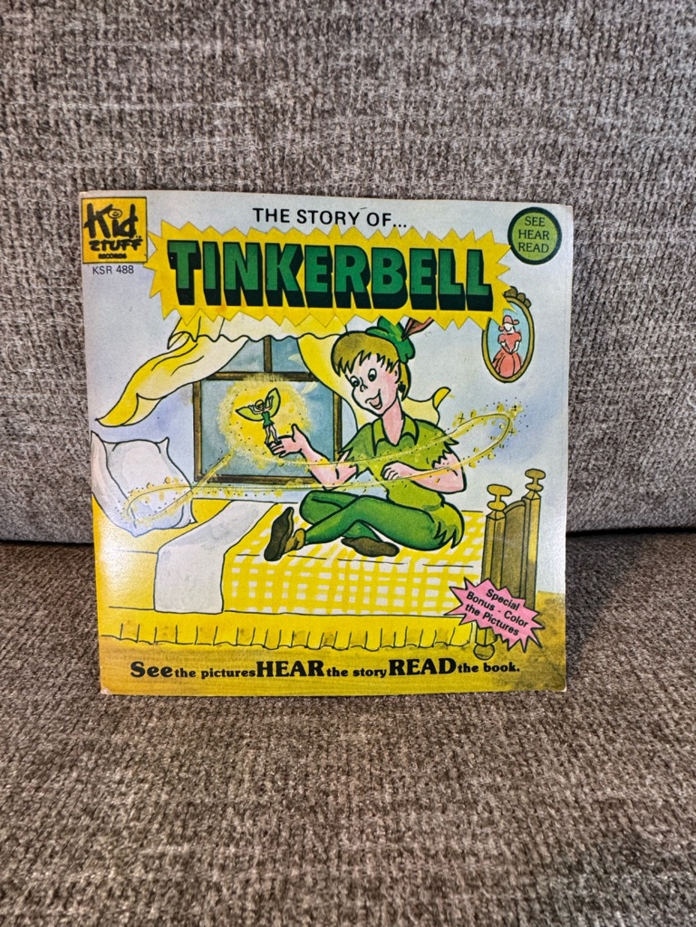 Vintage The Story of Tinkerbell read along storybook and record by Kids Stuff
